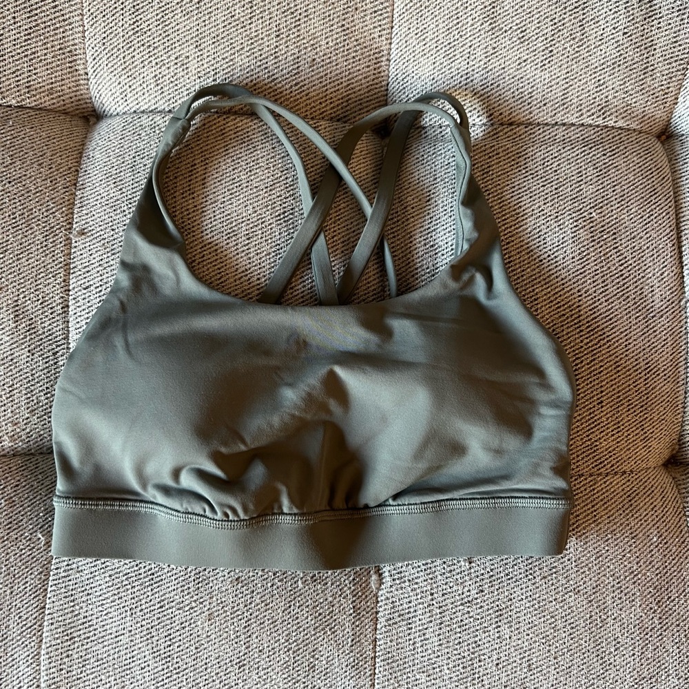 Lululemon energy bra grey sage size 4